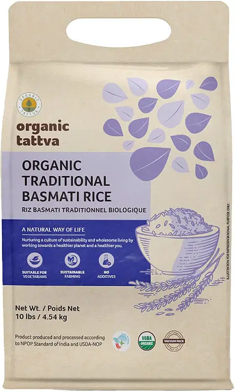 Organic Tattva Organic Traditional Basmati Rice 10Lbs