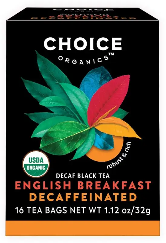 Choice Organics English Breakfast Decaffeinated Black Tea 16Bag