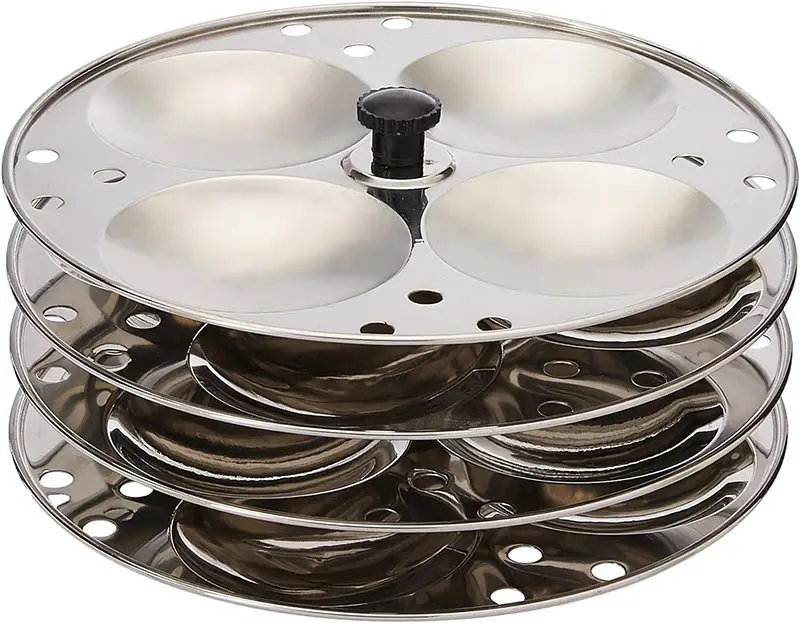 Stainless Steel 4 Tier Idli Stand 1Pack