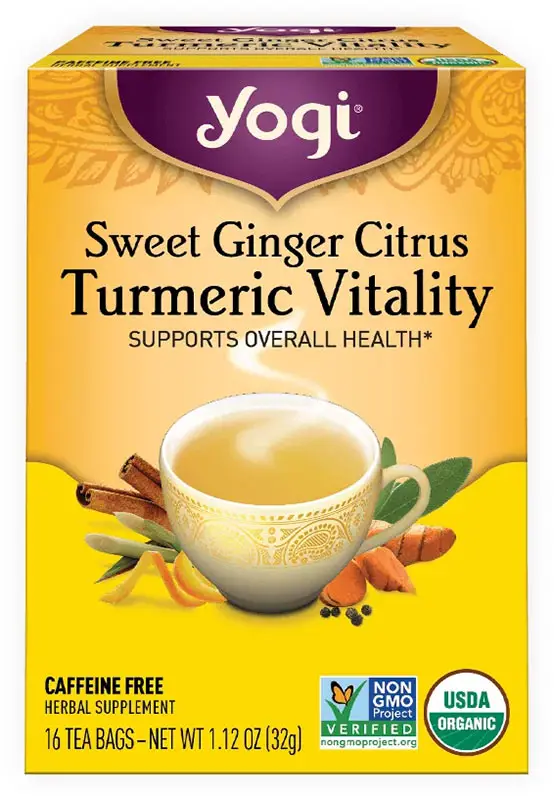 Yogi Sweet Ginger Citrus Turmeric Vitality Tea 1Pack