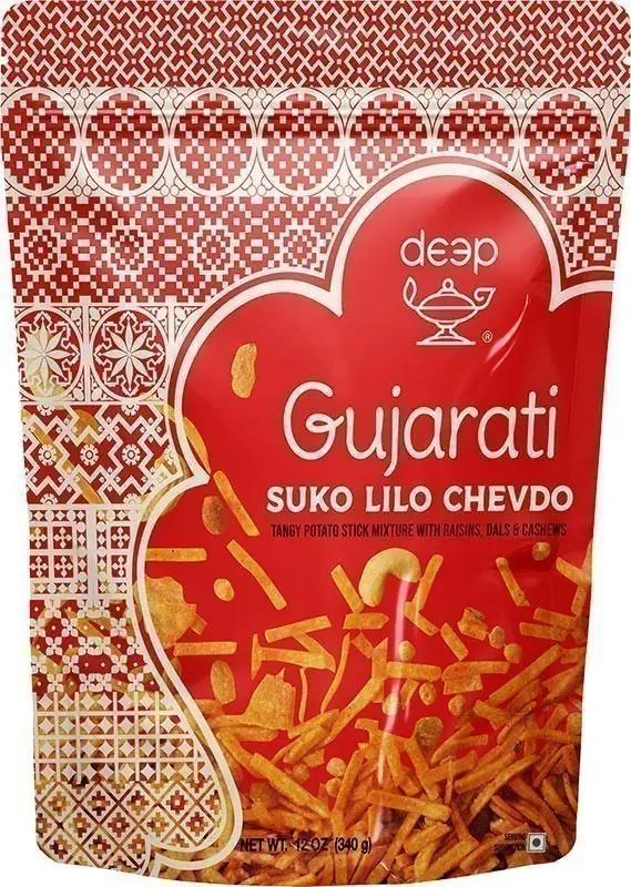 Deep Gujarati Suko Lilo Chevdo 1Pack