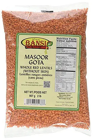Bansi Masoor Gota - Whole Red Lentils (without Skin) 2Lbs