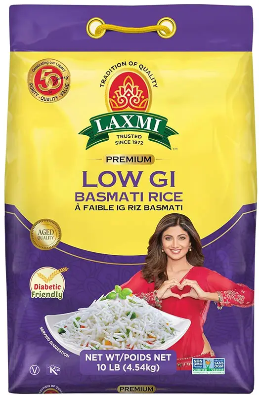 Laxmi Diabetic Friendly Basmati Rice With Lower G.i. Index Value 10Lbs