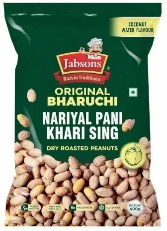 Jabsons Original Bharuchi - Nariyal Pani Khari Sing (dry Roasted Peanuts) 1Pack