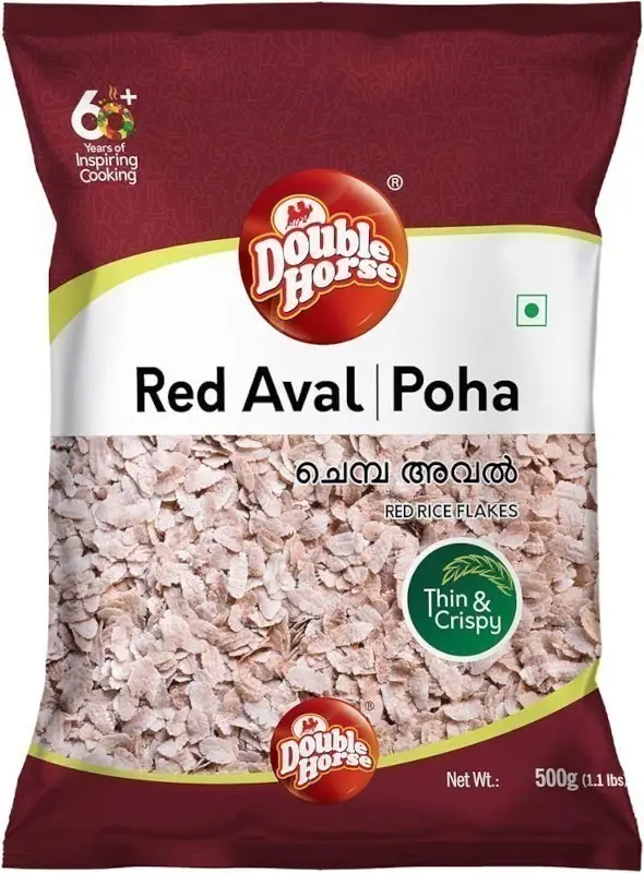 Double Horse Red Aval / Poha - Thin 500Gm
