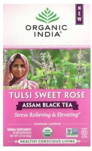 Organic India Assam Black Tea (tulsi Sweet Rose) 1Pack