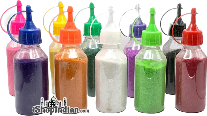 Rangoli Colors - Set Of 10 Bottles 1Pack