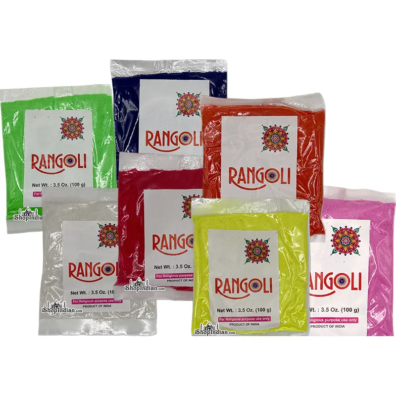 Rangoli Colors - Set Of 7 Pouches 1Pack