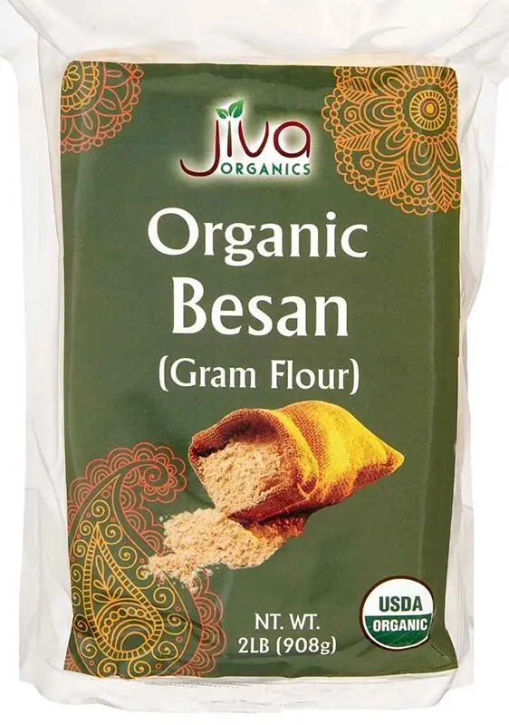Jiva Organics Besan Flour / Gram Flour / Chickpea Flour 2Lbs