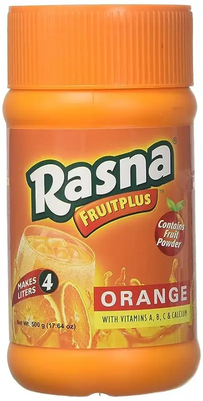 Rasna Fruitplus - Orange Drink Mix 17.64Oz