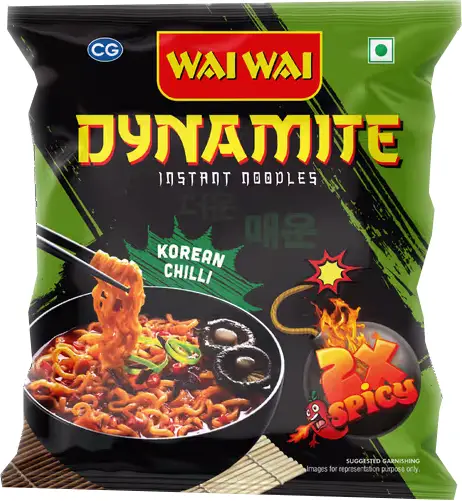 Wai Wai Dynamite - Korean Chilli Instant Noodles - 2x Spicy 100Gm