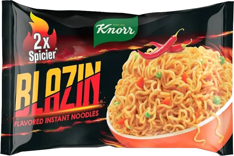 Knorr Blazin 2x Spicier Flavored Instant Noodles (twin Pack) 102Gm