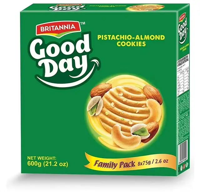 Britannia Good Day Pistachio & Almond Cookies (family Pack) 600Gm