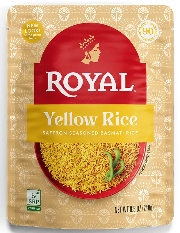 Royal Yellow Rice - Saffron Seasoned Basmati Rice (ready-to-eat) 1Pack