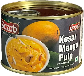 Gazab Kesar Mango Pulp - Single Serve Can 275Gm