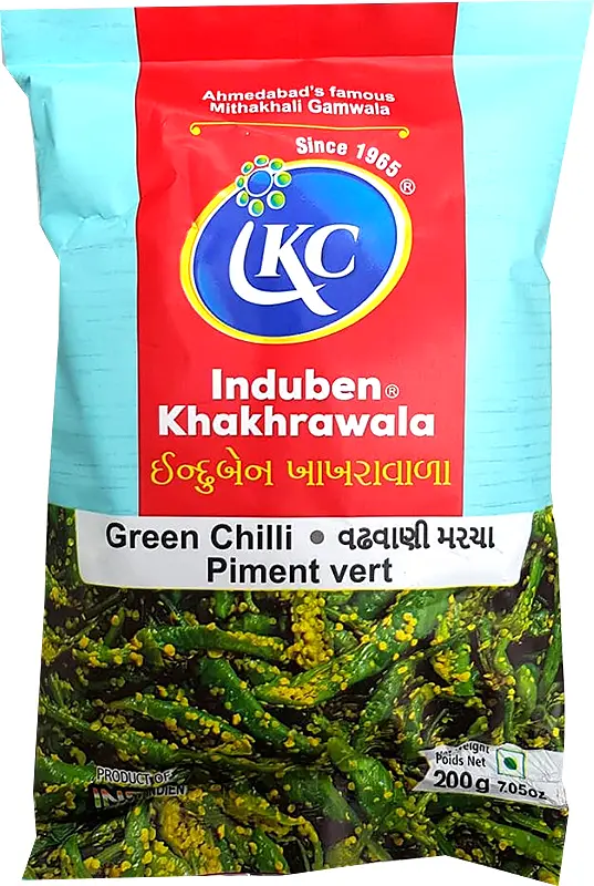 Induben Khakhrawala Green Chilli Pickle 200Gm