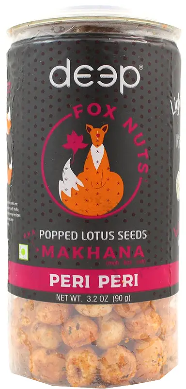 Deep Fox Nuts (popped Lotus Seeds - Makhana) - Peri Peri 90Gm