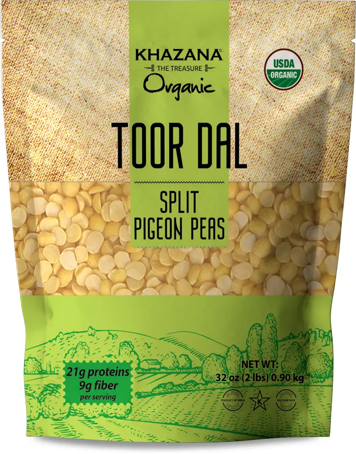 Khazana Organic Toor Dal (split Pigeon Peas) 1Pack