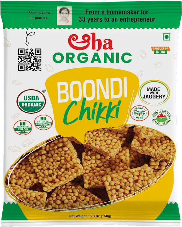 Aha Organic Boondi Chikki 1Pack