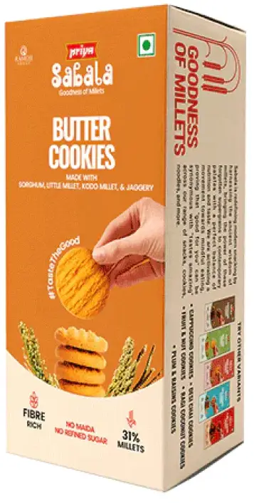 Priya Sabala Butter Cookies With Millets 1Pack