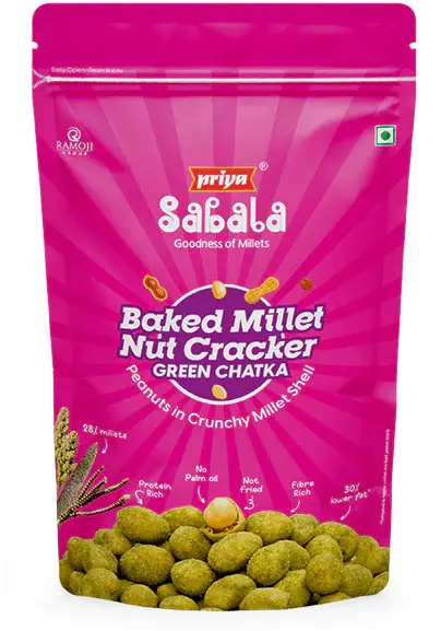Priya Sabala Baked Millet Nut Cracker (green Chatka) 1Pack