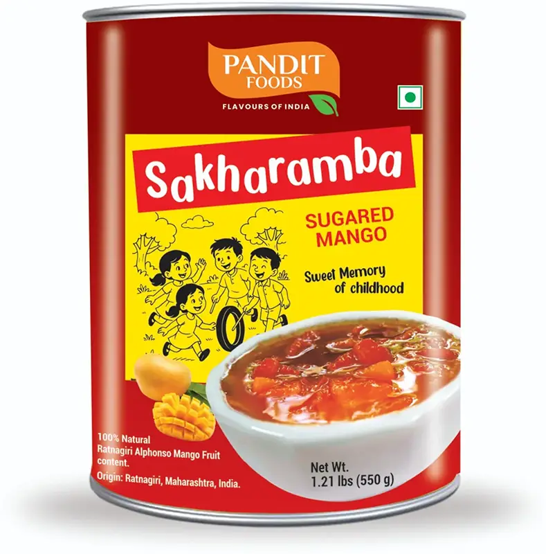 Pandit Foods Ratnagiri Sugared Mango - Sakharamba With Tidbits 1Pack