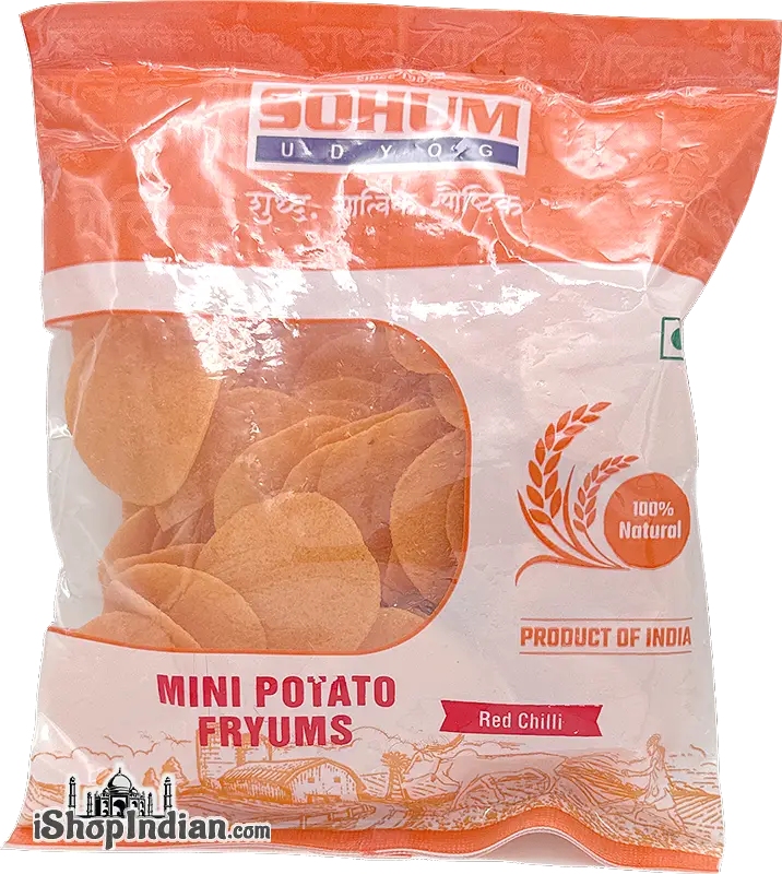 Sohum Udyog Mini Potato Fryums - Red Chillli 1Pack