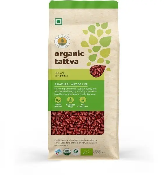 Organic Tattva Organic Red Kidney Beans / Rajma (dark) 1Pack