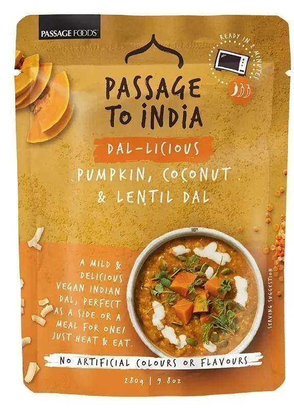Passage To India Dal-licious - Pumpkin  Coconut & Lentil Dal (ready-to-eat) 1Pack