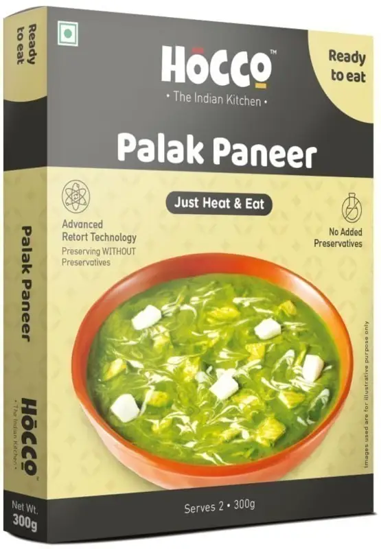 Hocco Palak Paneer (ready-to-eat) 1Pack
