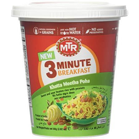 MTR 3 Minute Breakfast Cup Khatta Meetha Poha