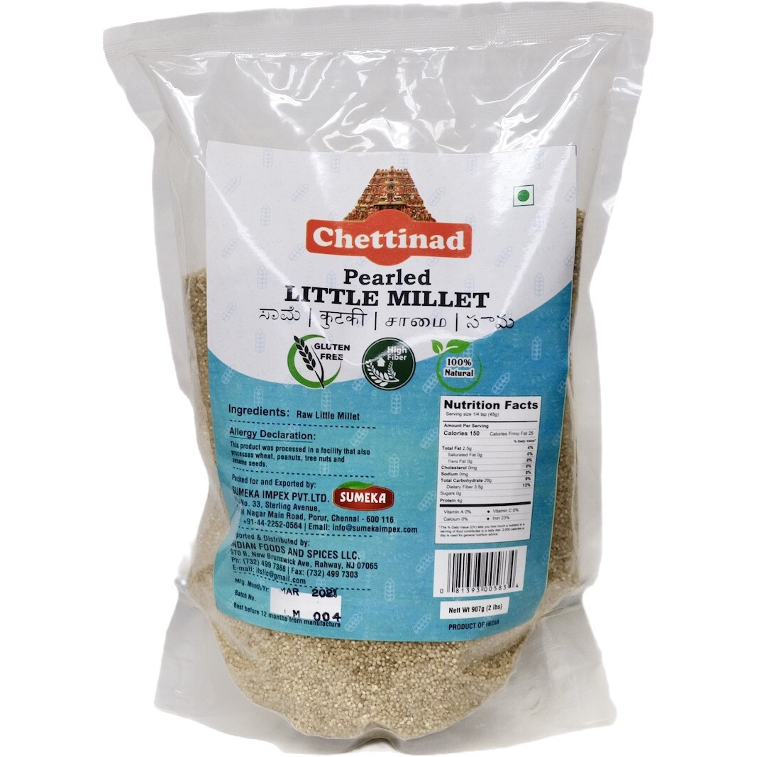 Buy Chettinad Pearled Raw Little Millet 2.29 Kg Quicklly Indian