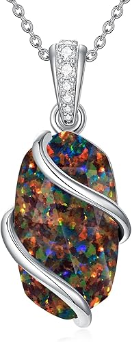  925 Sterling Silver Dainty Black Gemstone Pendant Fine Jewelry Birthday Christmas Gifts for Women Her