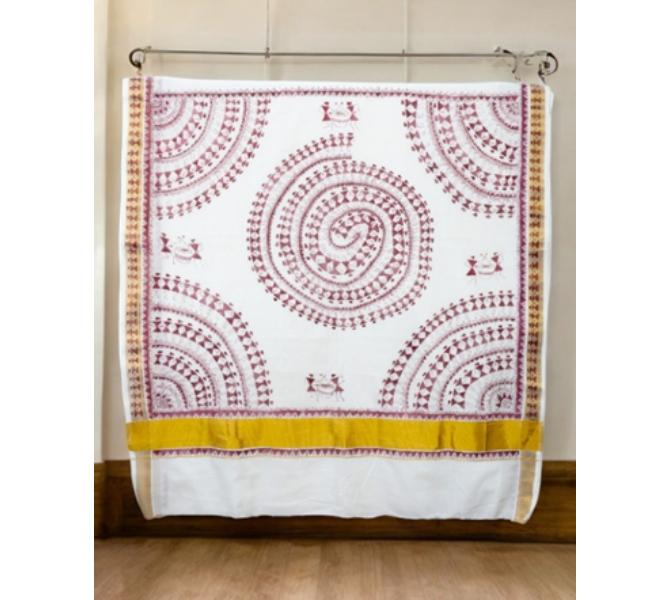 Kerala Cotton Saree  Mulberry Silk by The Ornate Art