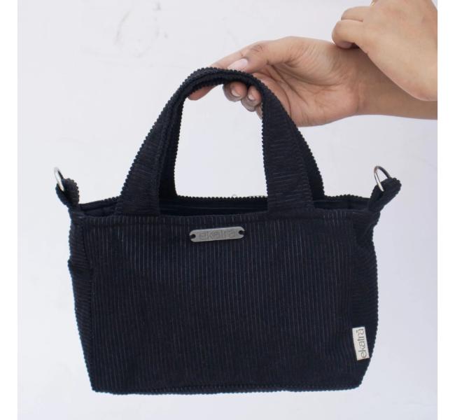 Corduroy Mini Tote  Coal