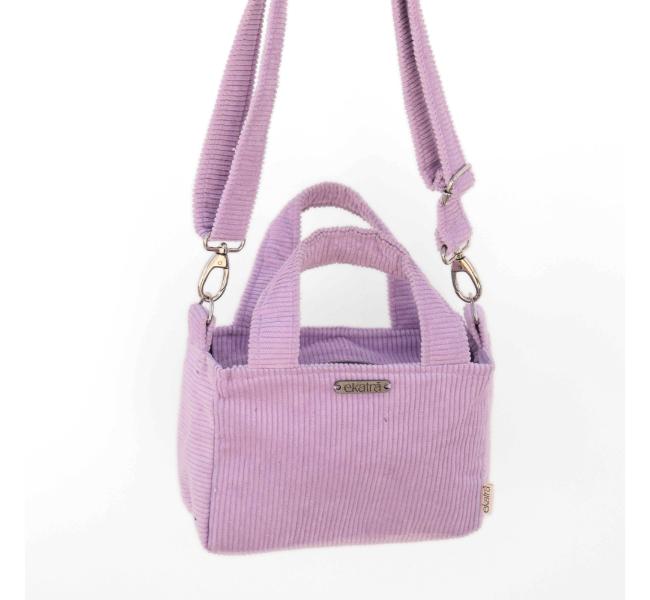 Corduroy Mini Tote  Lavendar