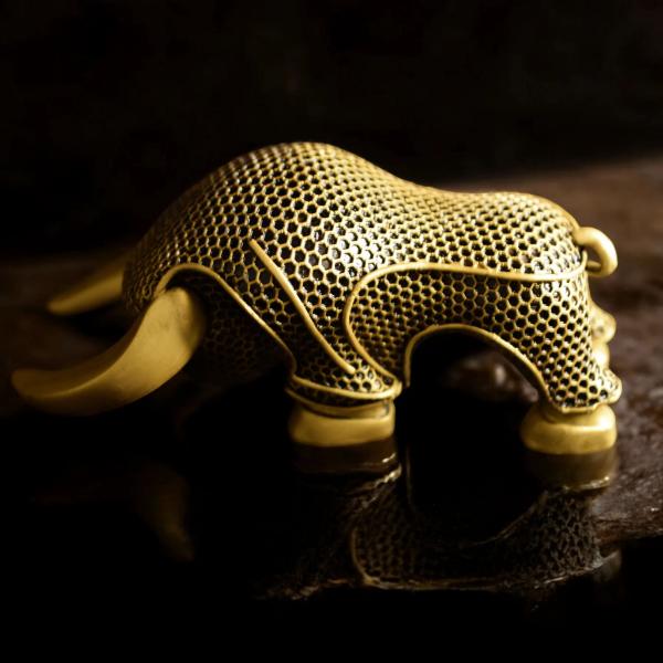 Bull Geometrical Sculpture  Symbol of Strength Prosperity and Ambition