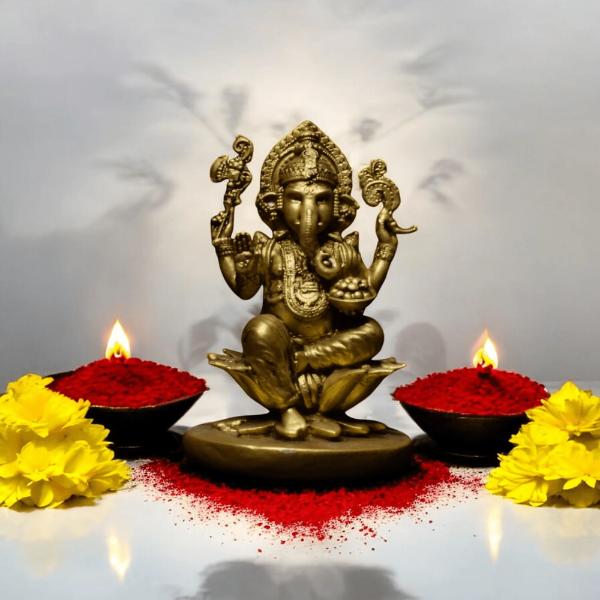 Ganesh Ji On Lotus Office decor