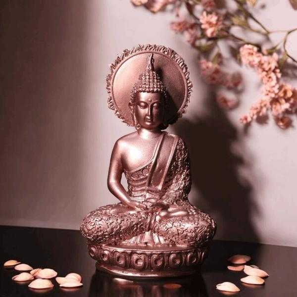 Meditative Buddha Statue with Crown Chakra Beautiful Home Decor  Spa Decor