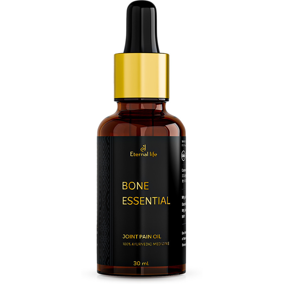 Eternal Life Bone Essential Ayurvedic Oil for Joint  Muscle Pain Relief  Herbal Oil for Knees Back Neck  Shoulders  Natural Massage Oil for Flexibility Relaxation  Soothing  30ml