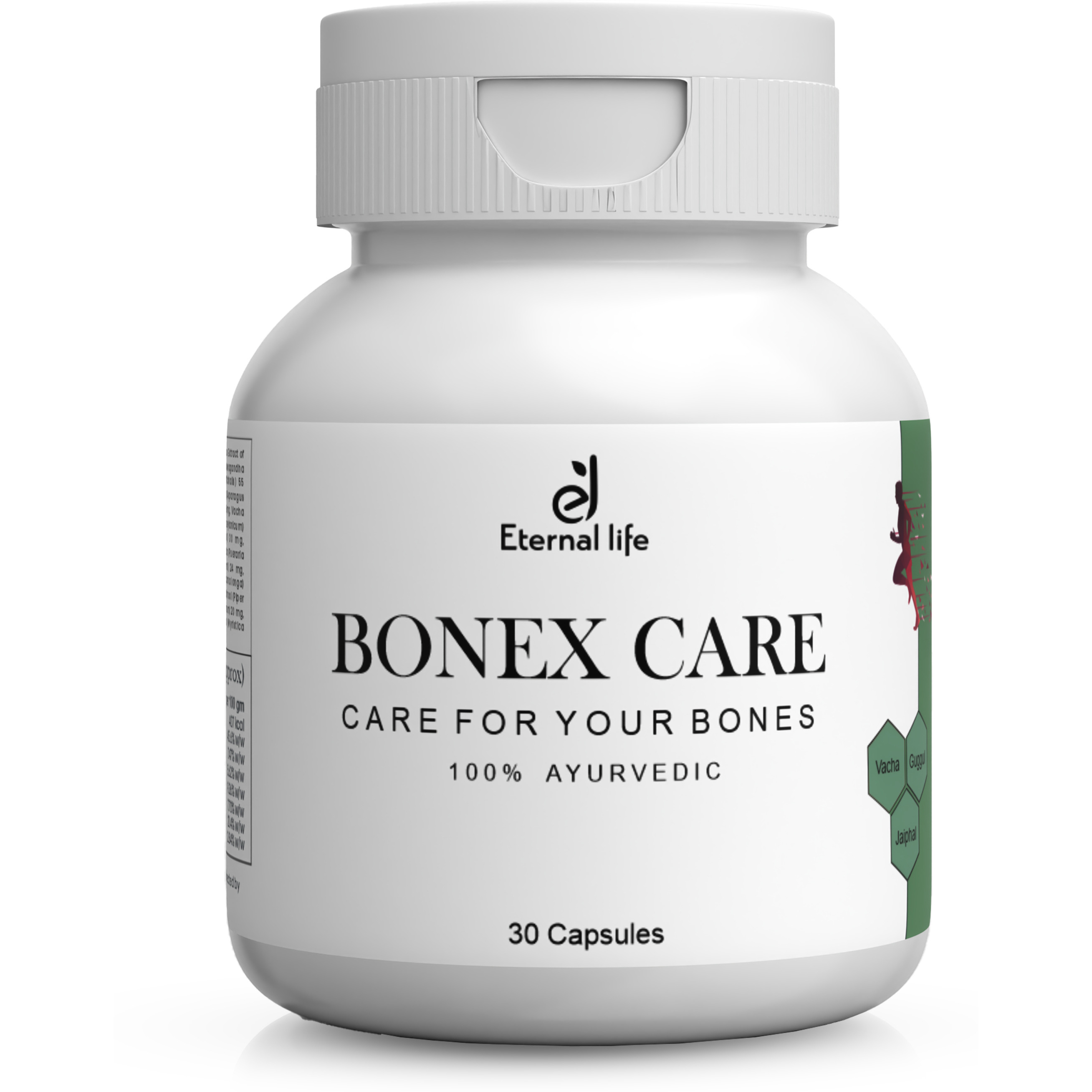 Eternal Life Bonex Care  Herbal Ayurvedic Supplement with Haridra for Joint Stiffness Muscle Strength Bone Support Flexibility and Comfort  Natural Wellness Formula Pack of 1 30 Capsules