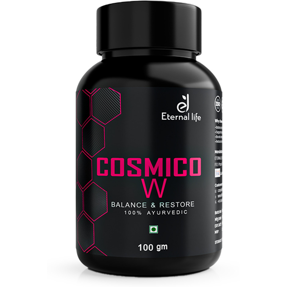 Eternal Life Cosmico W  Herbal Ayurvedic Energy Supplement for Women  100 gm  Supports Healthy Hormone Levels Reduces Stress Boosts Libido  Energy  Enhances Focus Endurance  Metabolism