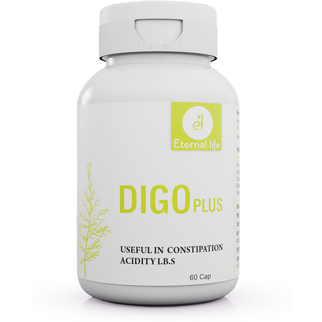 Eternal Life Digo Plus Ayurvedic Digestive Wellness Supplement  Herbal Support For Digestion Intestinal Cleansing Gastric Comfort And Acidity Relief  Natural Formula  60 Capsules