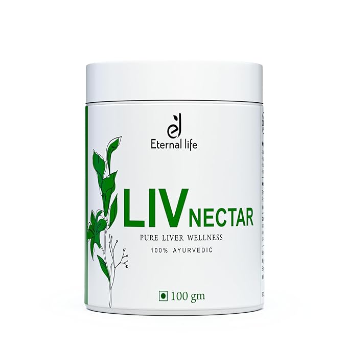 Eternal Life Liv Nector Fatty Liver Detox Ayurvedic Liver Care Cirrhosis Liver Ayurvedic Medicine Liver Supplement Fit Liver Stomach Cleanser Detox Supplement Pack of 1100 Gm