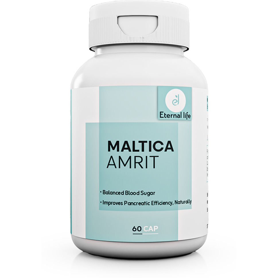Eternal Life Maltica Amrit  Diabetic Care Herbal Supplement  Formulated with Natural Ingredients  60 Capsules  Suitable for Men  Women  Supports a Balanced  Active Lifestyle