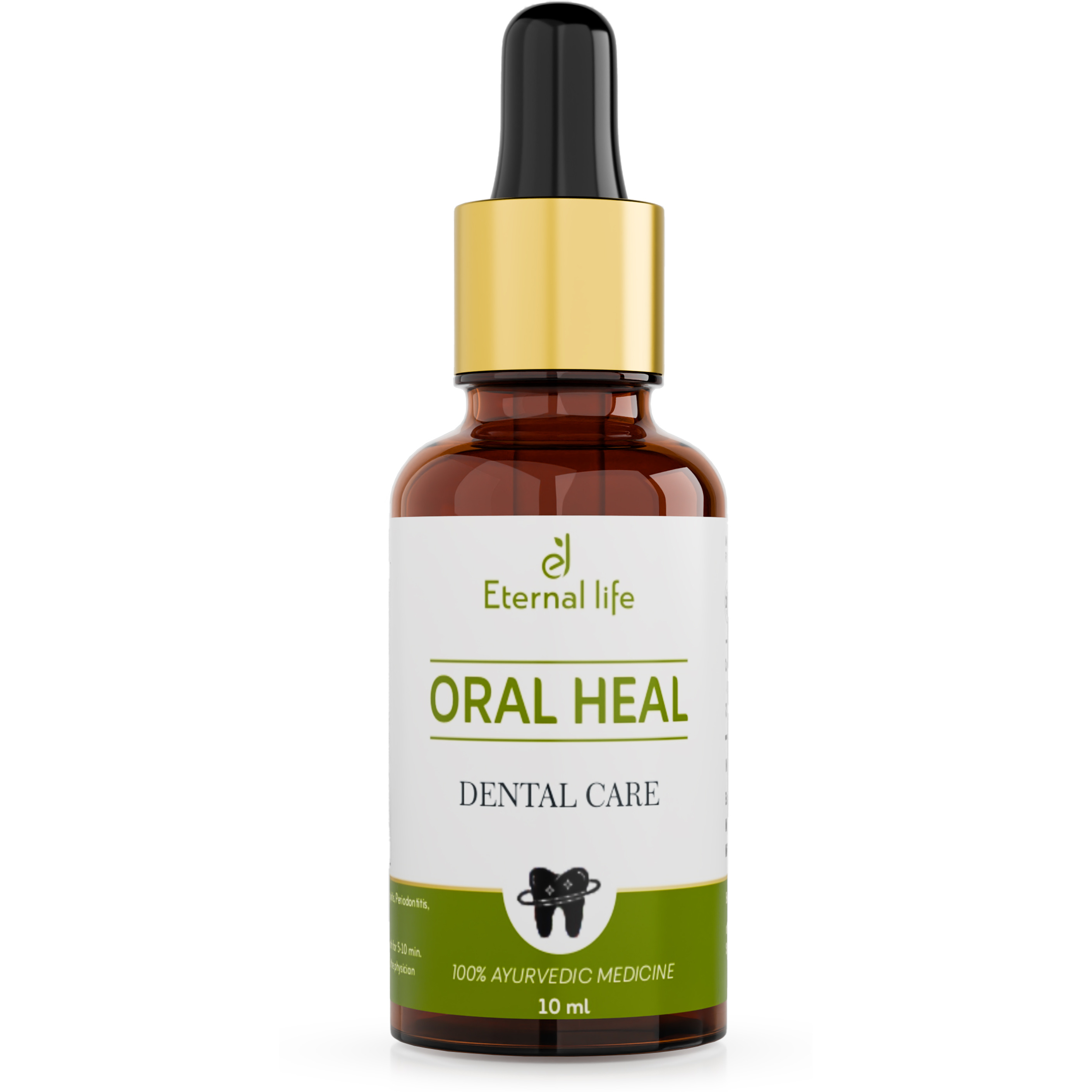 Eternal Life Oral Heal  Ayurvedic Herbal Oil for Gum Discomfort Tooth Sensitivity Oral Freshness  Dental Wellness  Natural Dental Care for Gingival Support  Clean Mouth Feel Pack of 1 10 ml