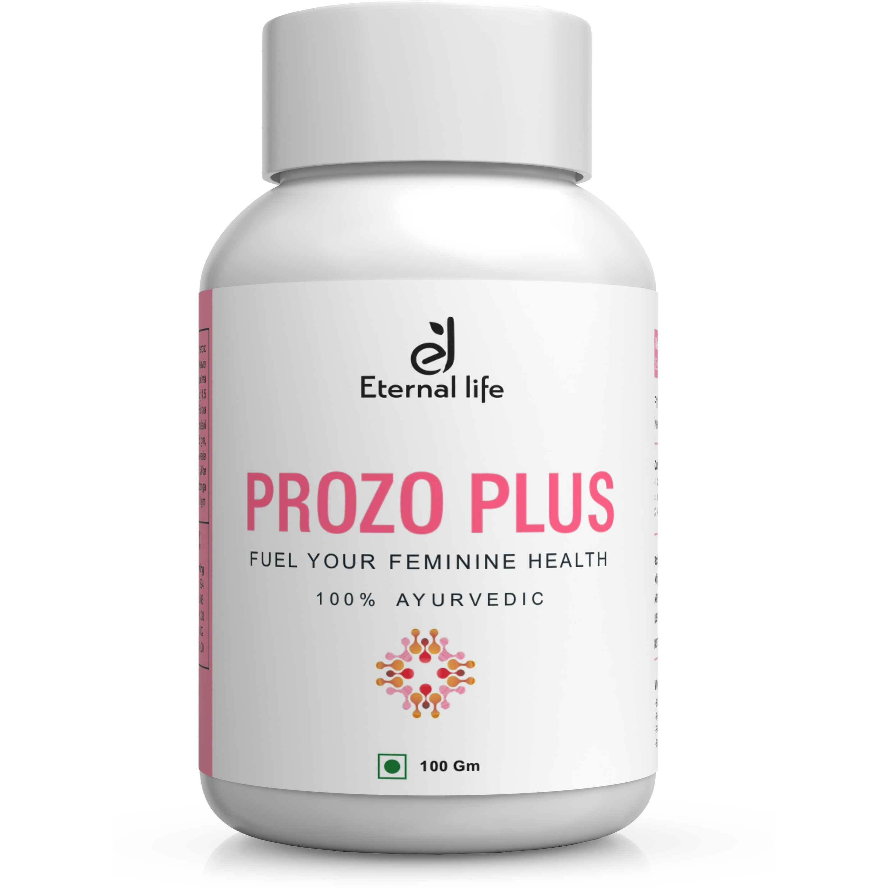 Eternal Life Prozo Plus 100 Gm  Herbal Supplement For Menstrual Cycle Regulation Hormonal Balance PCOD PCOS Support Irregular Periods Fertility And Gynecological Health For Women