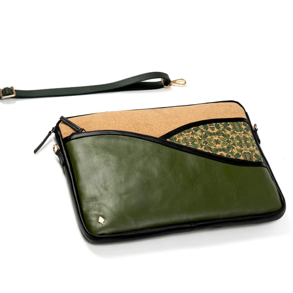 Acacia Laptop Sleeve Olive  Coconut Brown