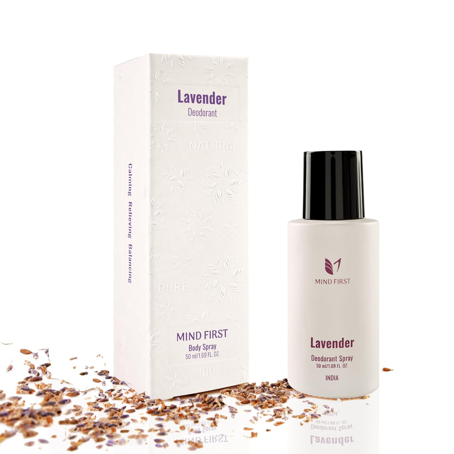 Mind First Lavender Natural Luxury Deodorant 50ml  Made with Essential Oils Pure Authentic  100 SkinFriendly  LongLasting Deodorant for Men  Women  Perfect for Gifting