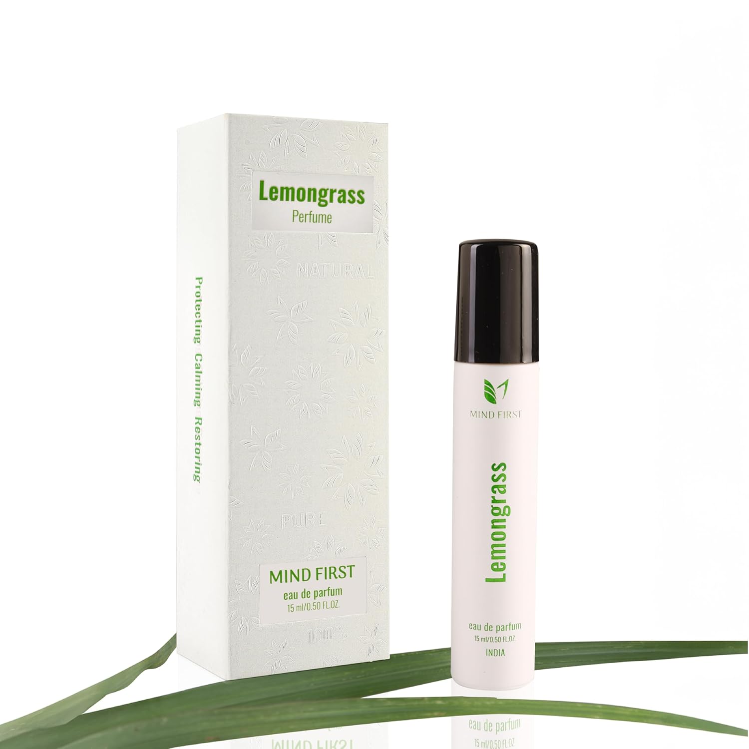 Mind First Lemongrass Natural Luxury Perfume 15ml  Made with Essential Oils  AntiAnxiety  Cheerfulness Booster Fragrance  LongLasting Perfume for Men  Women  Ideal for Gifting